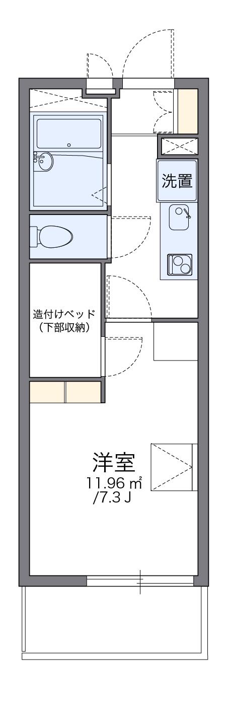 レオパレスサンマルク(1K/2階)の間取り写真