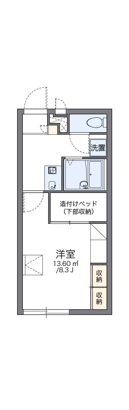 レオパレススズラン(1K/2階)の間取り写真