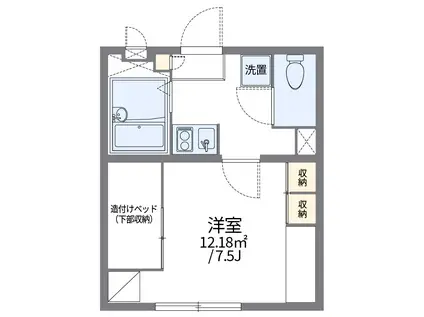 レオパレス城北(1K/2階)の間取り写真