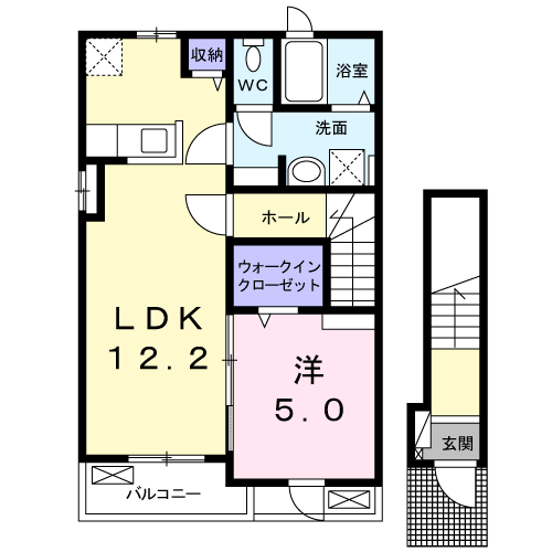 ルーチェ エテルノ(1LDK/2階)の間取り写真