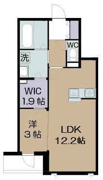 ADONIS COURT PARTⅡ(1LDK/2階)の間取り写真