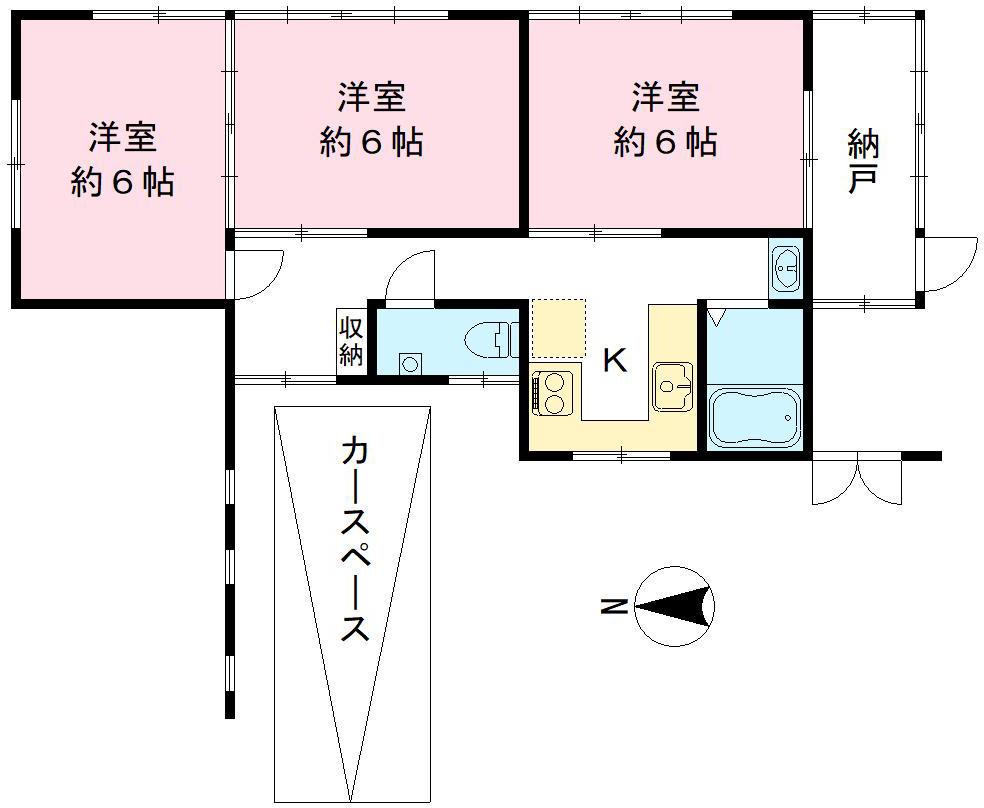加納８丁目貸家(3K)の間取り写真