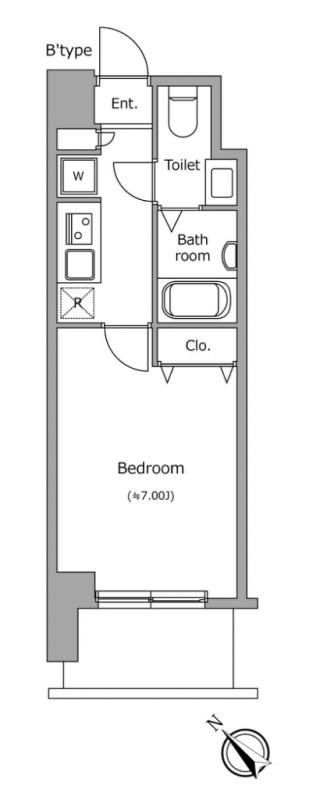 ラクラス福島野田(1K/10階)の間取り写真