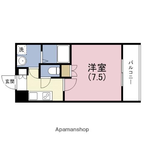 メゾンルージュ玉造EST(1K/5階)の間取り写真