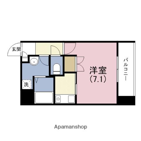 メゾンルージュ玉造(1K/8階)の間取り写真