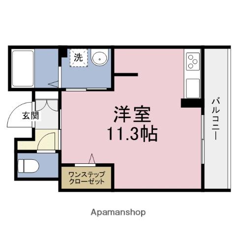 ソルプレーザ玉造(ワンルーム/1階)の間取り写真