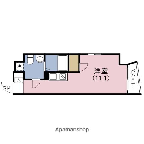 OM玉造Ⅲ(1K/3階)の間取り写真
