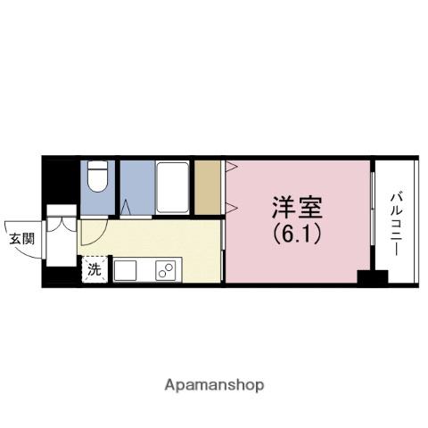 ル・パルトネール天王寺真田山(1K/4階)の間取り写真