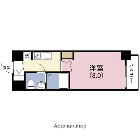 Mプラザ玉造(1K/2階)の間取り写真