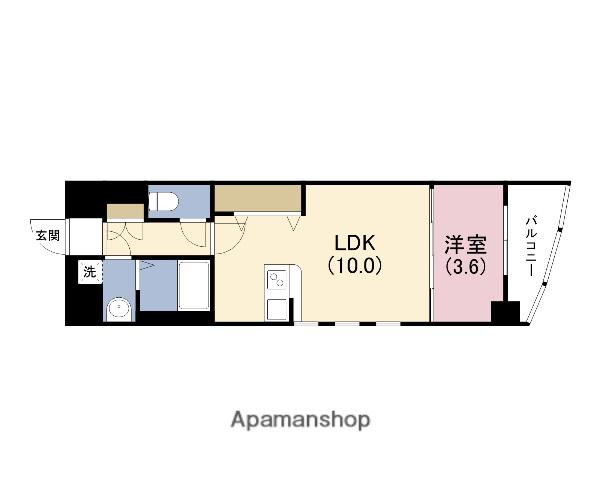 セレッソコート上本町イースト(ワンルーム/9階)の間取り写真