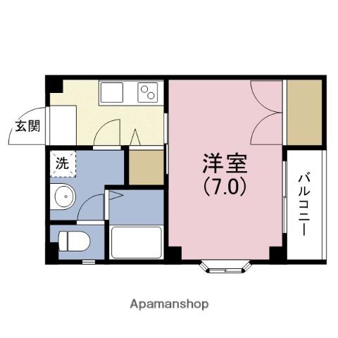 グレース上本町(1K/2階)の間取り写真