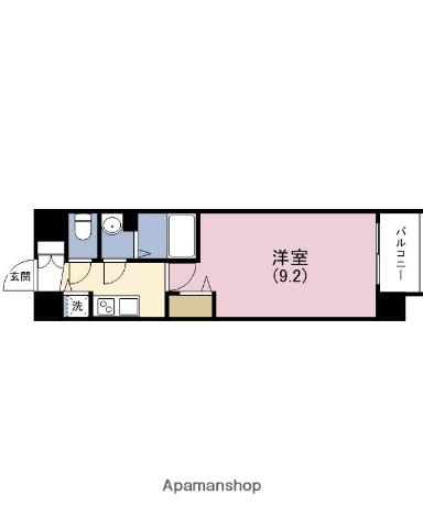 ララプレイス玉造オーブ(1K/3階)の間取り写真