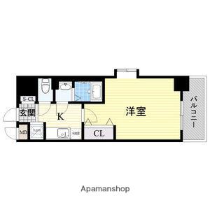 LUXE今里Ⅱ(1K/8階)の間取り写真