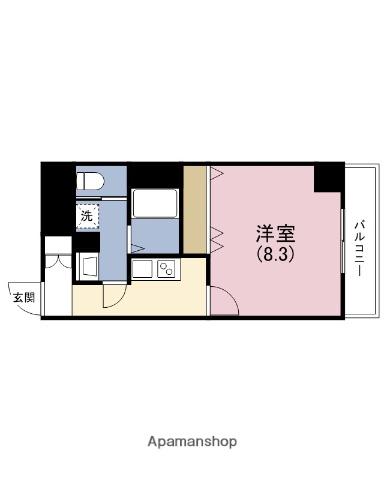 エグゼ天王寺Ⅱ(1K/4階)の間取り写真