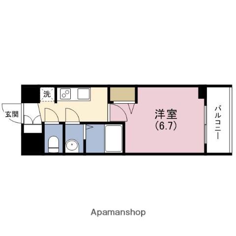 プレサンス谷町九丁目ディセオ(1K/11階)の間取り写真