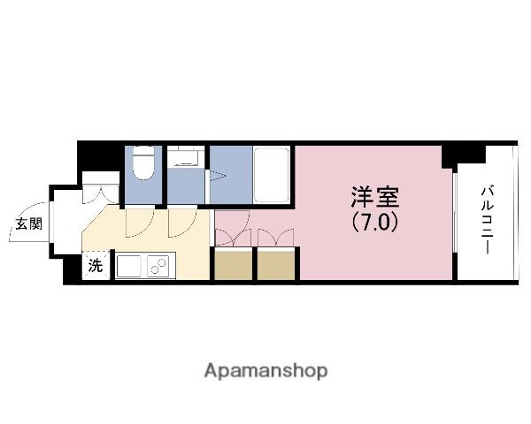 ルネフラッツ谷町四丁目(1K/3階)の間取り写真