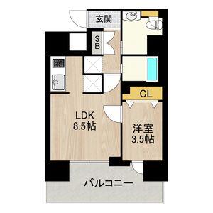 PHOENIX北堀江(1LDK/5階)の間取り写真