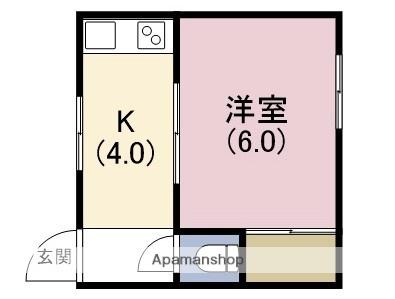 岡村マンション(1K/2階)の間取り写真