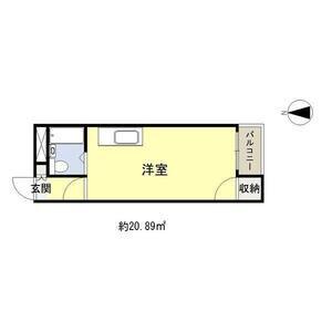 メゾンド針中野(ワンルーム/4階)の間取り写真