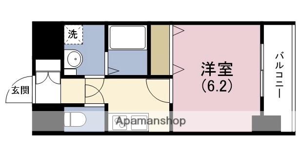 セイワパレス真田山公園南(1K/13階)の間取り写真