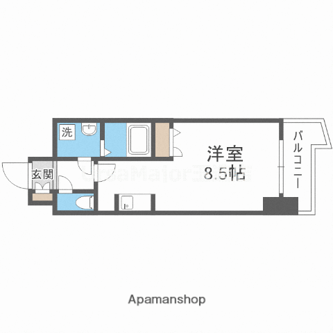 プライムアーバン松屋町(ワンルーム/2階)の間取り写真