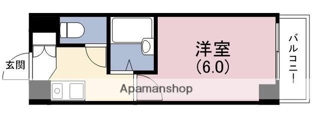 淡路ハイツ(1K/7階)の間取り写真