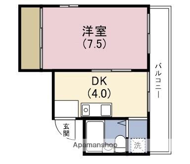サンビラ大手前(1DK/7階)の間取り写真