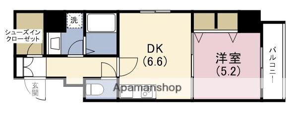 フレンシアノイエ内本町(1DK/15階)の間取り写真