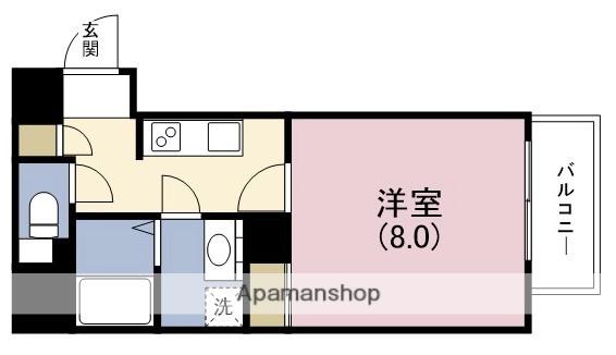 レジデンスシノ(1K/9階)の間取り写真