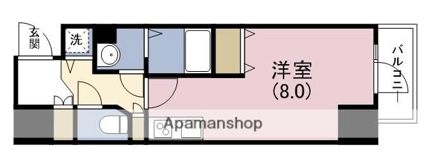 METROSA谷町六丁目ノース(ワンルーム/7階)の間取り写真