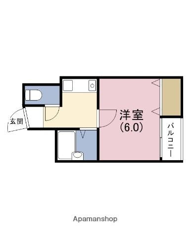 グリーンブリッジA棟B棟(1K/4階)の間取り写真