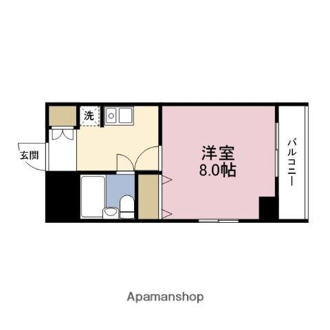 ラーク浜田ビル(1K/7階)の間取り写真