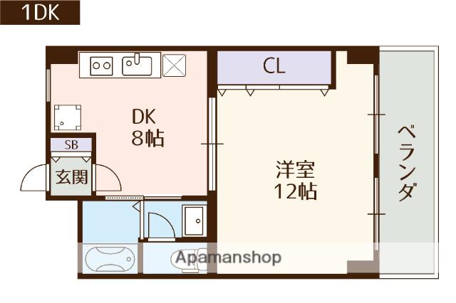 第一森の宮中央ハイツ(1DK/2階)の間取り写真