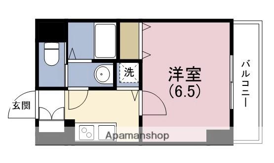 ララプレイス ザ・京橋ステラ(1K/6階)の間取り写真