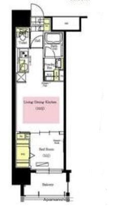 アーバネックス心斎橋2(1LDK/8階)の間取り写真