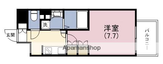 アーバネックス心斎橋(1K/12階)の間取り写真