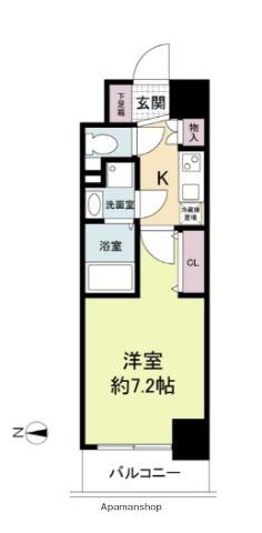 セレニテ心斎橋グランデ(1K/5階)の間取り写真