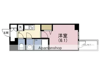 プレサンス心斎橋クオーレ(1K/10階)の間取り写真