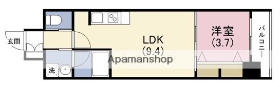 アーバネックス北久宝寺(1LDK/3階)の間取り写真