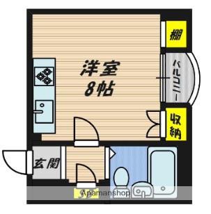 コスモレジデンス蒲生(ワンルーム/1階)の間取り写真