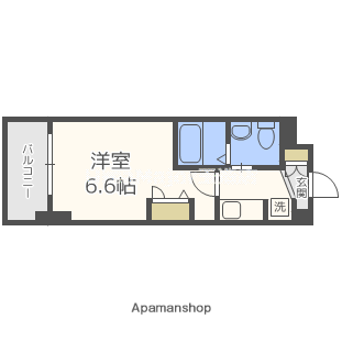 アーデンタワー本町イースト(1K/12階)の間取り写真