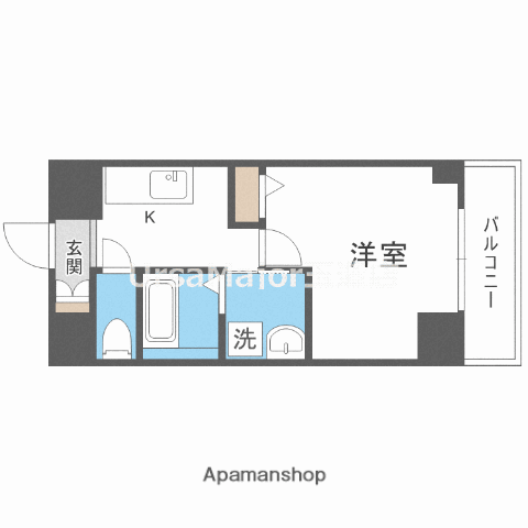 ノエル野江(1K/6階)の間取り写真