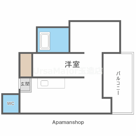 ロイヤル大今里(ワンルーム/5階)の間取り写真