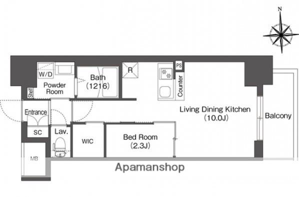 コンフォリアリヴ北浜平野町(1LDK/5階)の間取り写真