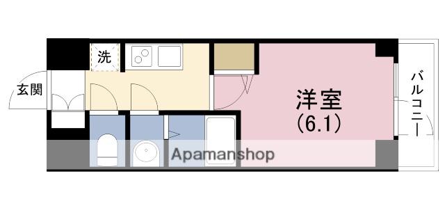 プレサンス松屋町ヴィゴラス(1K/6階)の間取り写真