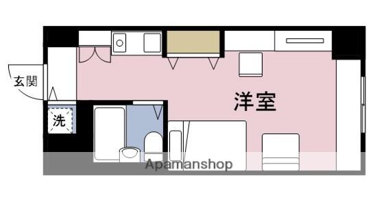 アルファコンフォート大手前(ワンルーム/4階)の間取り写真