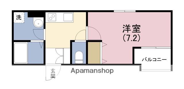プロスパーコート新深江Ⅱ(1K/2階)の間取り写真