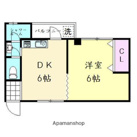森善ビル(1DK/5階)の間取り写真