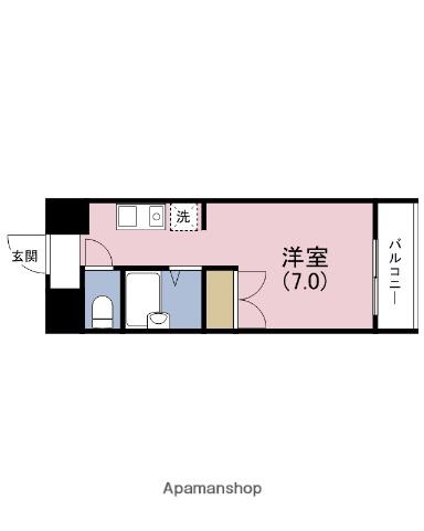 シャトークローネ(ワンルーム/6階)の間取り写真