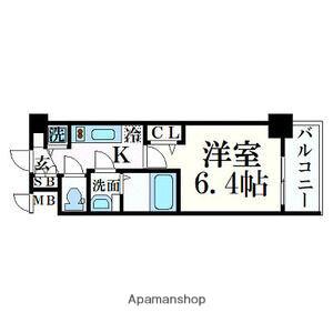 プレサンス心斎橋ブライト(1K/11階)の間取り写真